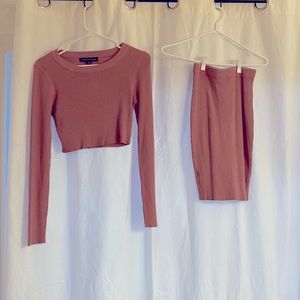 Bodycon crop and skirt